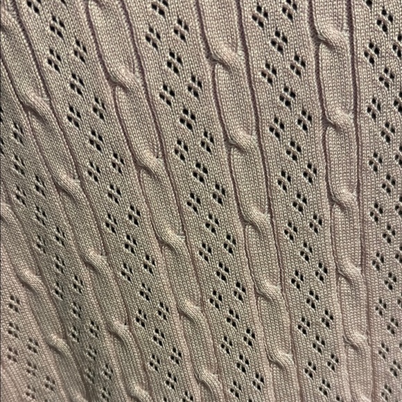 Pink Cable Knit Women's Sweater - Picture 5 of 5